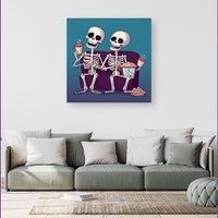 Skeletons At The Cinema Canvas