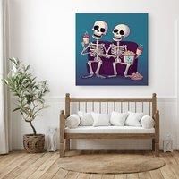Skeletons At The Cinema Canvas