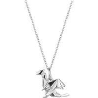 Sterling Silver Origami Dragon Necklace