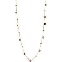 Spero London Women's Sterling Silver Fine Tourmaline Long Necklace in Gold | Size: 35 inches