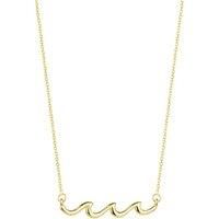 Spero London Women's Sterling Silver Wave Necklace in Gold