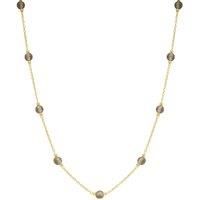 Spero London Women's Zultanite Beads Sterling Silver Satellite Necklace in Gold