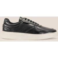 Oswin Hyde Men's Scout Leather Derby Sneaker Trainer in Black | Size: 12