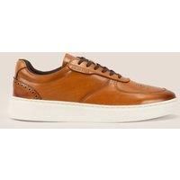 Oswin Hyde Men's Scout Leather Derby Sneaker Trainer in Tan | Size: 11