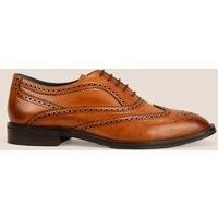 Oswin Hyde Men's Stokes Leather Oxford Brogues in Tan | Size: 7