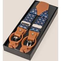 Navy Geometric Combination Braces