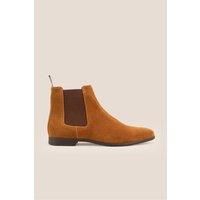 Oswin Hyde Men's Darwin Suede Chelsea Boots in Tan | Size: 7