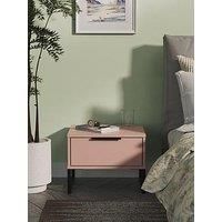 Swift Emerson Ready Assembled 1 Drawer Side Table - Pink
