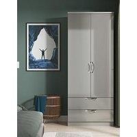 Swift Alva Double Ready Assembled Wardrobe With 2 Drawers
