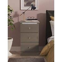 Swift Lumiere 3 Drawer Bedside Table With Led Lights