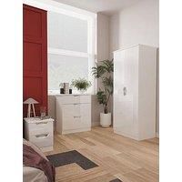 Swift Ella Ready Assembled Kids Bedroom Package - Wardrobe, Bedside Table & 4 Drawer Chest