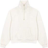 Chelsea Peers Quarter Zip Sweatshirt - Off White