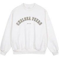 Chelsea Peers Branded Crew Neck Sweatshirt - Off White
