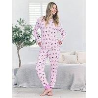 Chelsea Peers Long Sleeve Crew Neck Set - Pink