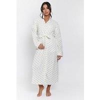 Loungeable Cotton Waffle Robe - Yellow