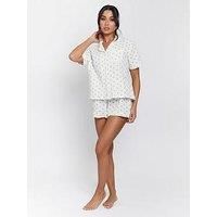 Loungeable Cotton Waffle Short Sleeved Short Set
