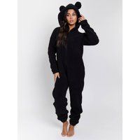 Loungeable Sherpa Xl Ears Teddy All In One In Black