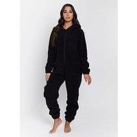 Loungeable Sherpa Xl Ears Teddy All In One In Black