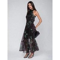 Religion Time Button Through Maxi Dress With Angel Sleeves