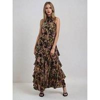 Religion Taylor Maxi Dress With Full Frill Skirt