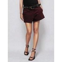 Religion Galaxy Suede Shorts - Red