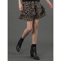 Religion Decoy Frill Detail Mini Skirt - Beige