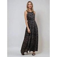 Religion Gigi Tie Dye Open Back Maxi Dress - Brown