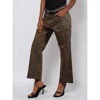 Religion Maeva Leopard Print Trousers - Beige