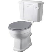 Bayswater Fitzroy Traditional Close Coupled Toilet Pan, Cistern & Plummett Grey Soft Close Seat