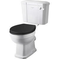 Bayswater Fitzroy Traditional Close Coupled Toilet Pan, Cistern & Black Soft Close Seat