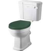 Bayswater Fitzroy Traditional Close Coupled Comfort Toilet Pan, Cistern & Hunter Green Soft Close Seat