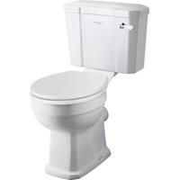 Bayswater Fitzroy Traditional Close Coupled Comfort Toilet Pan, Cistern & White Soft Close Seat