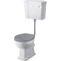 Bayswater Fitzroy Traditional Low Level Toilet Pan, Cistern & Plummett Grey Soft Close Seat