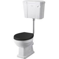 Bayswater Fitzroy Traditional Low Level Toilet Pan, Cistern & Black Soft Close Seat
