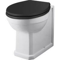 Bayswater Fitzroy Traditional Back To Wall Comfort Height Furniture Pan with Cistern & Black Soft Close Seat