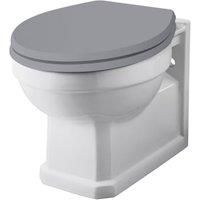Bayswater Fitzroy Traditional Wall Hung Toilet Pan & Plummett Grey Soft Close Seat