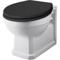 Bayswater Fitzroy Traditional Wall Hung Toilet Pan & Black Soft Close Seat