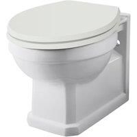 Bayswater Fitzroy Traditional Wall Hung Toilet Pan & Pointing White Soft Close Seat