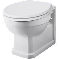 Bayswater Fitzroy Traditional Wall Hung Toilet Pan & White Soft Close Seat