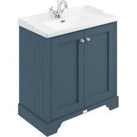 Bayswater Victrion Stiffkey Blue Traditional Freestanding Vanity Unit & White Recessed Basin - 800mm