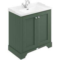 Bayswater Victrion Hunter Green Traditional Freestanding Vanity Unit & White Recessed Basin - 800mm