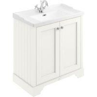 Bayswater Victrion Pointing White Traditional Freestanding Vanity Unit & White Recessed Basin - 800mm