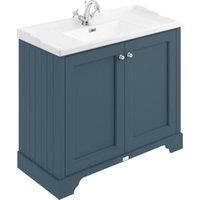 Bayswater Victrion Stiffkey Blue Traditional Freestanding Vanity Unit & White Recessed Basin - 1000mm