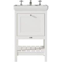 Bayswater Hartleigh Pointing White Traditional Freestanding Vanity Unit & 3 Tap Hole White Recessed Basin - 500mm