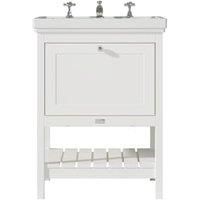 Bayswater Hartleigh Pointing White Traditional Freestanding Vanity Unit & 3 Tap Hole Traditional Recessed Basin - 600mm