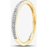 9ct Yellow Gold 0.08ct Diamond Half Eternity Ring