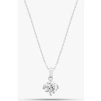 T.H.Baker Women's 9ct White Gold Certificated Laboratory-Grown 1.00ct Brilliant Cut Diamond Pendant Necklace LGP3119-100AN (WG) | Size: 20 inches