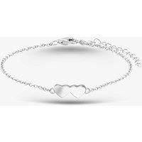 Sterling Silver Double Heart Bracelet BR01063A