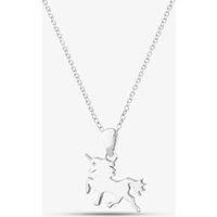 Silver Mini Plain Unicorn Pendant Necklace SPG0105A