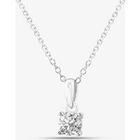 Silver Medium Brilliant Cut Cubic Zirconia Pendant Necklace ZQP00045